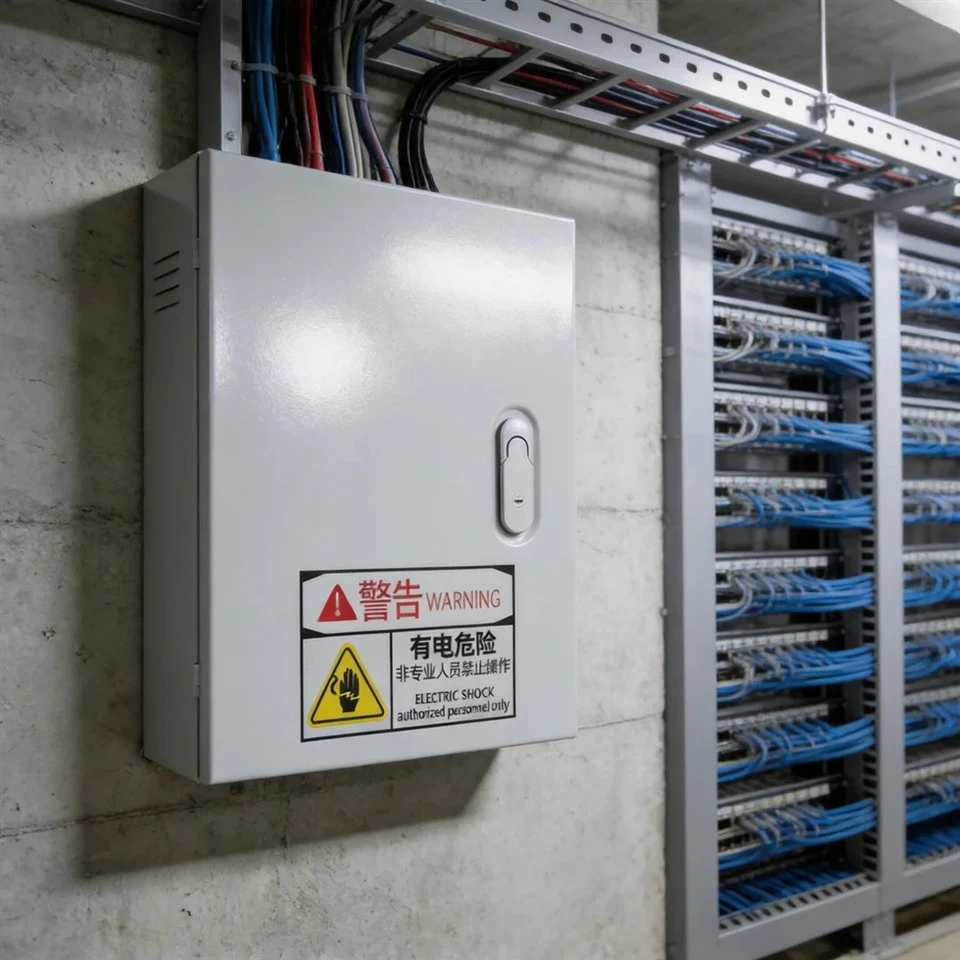 Metalinis elektros paskirstymo dėžutės montuojamas elektros korpusas